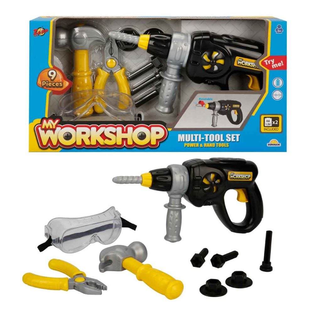 Комплект инструменти с бормашина, Zapp Toys, 9 части