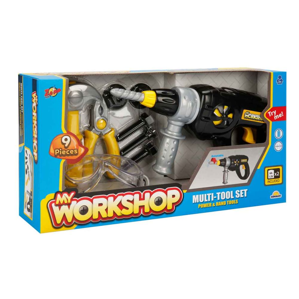 Комплект инструменти с бормашина, Zapp Toys, 9 части