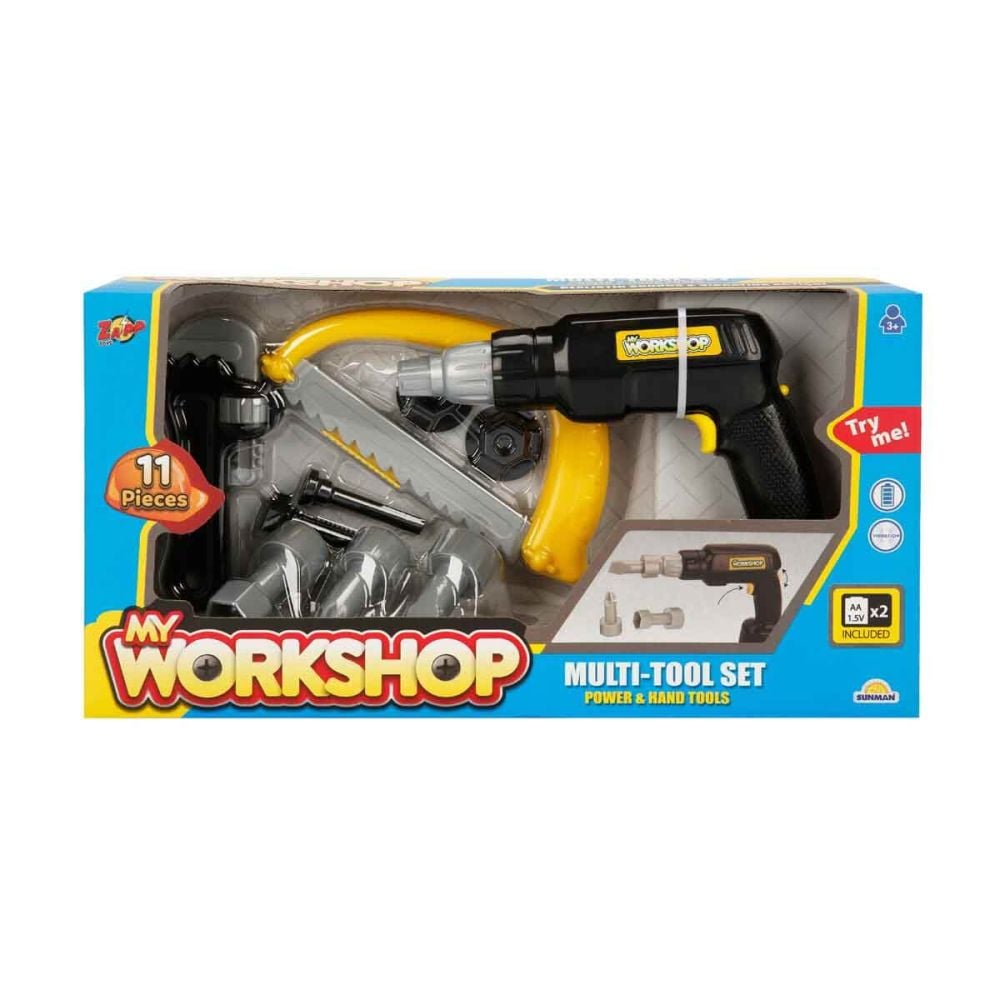 Комплект инструменти с електрическа отвертка, Zapp Toys, 11 части