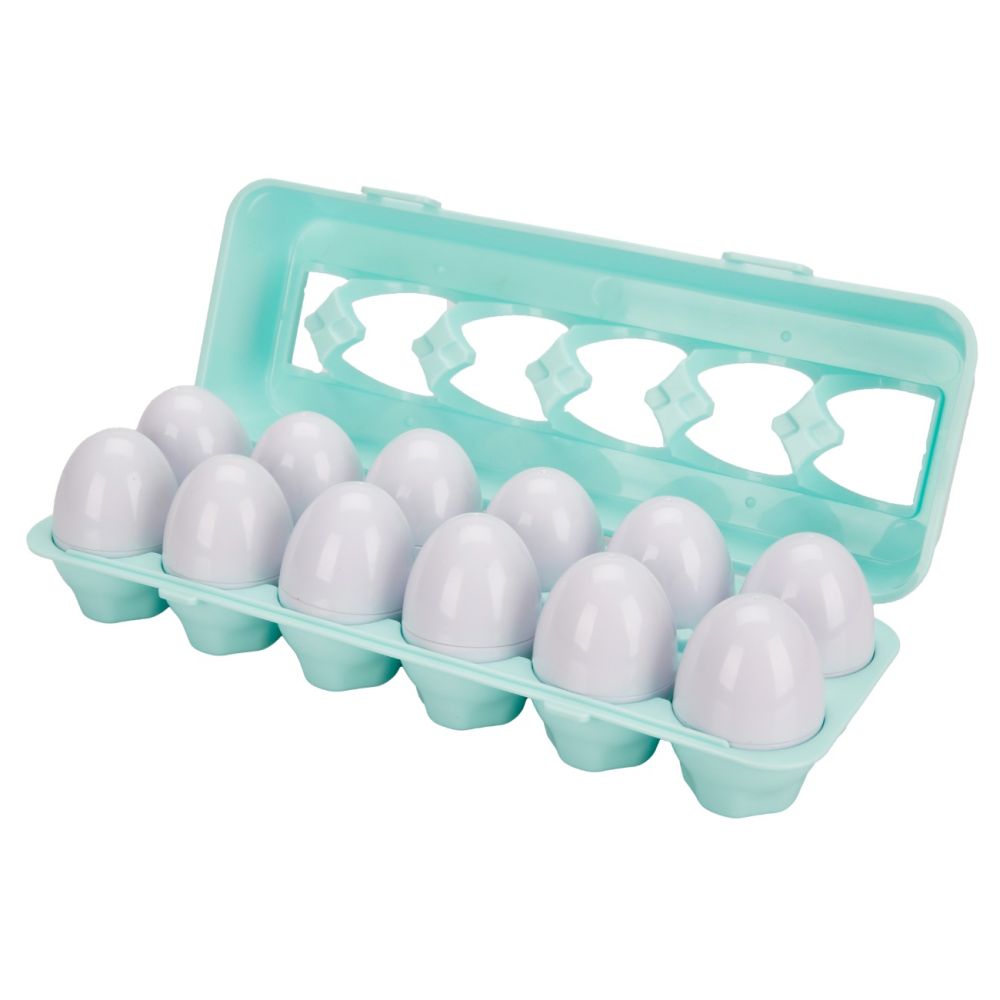 Бебешка играчка, Minibo, Яйца с геометрични фигури, 24 части