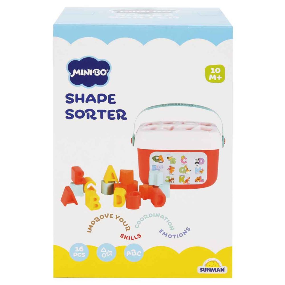 Бебешка играчка, Minibo, Кофичка с букви и формички