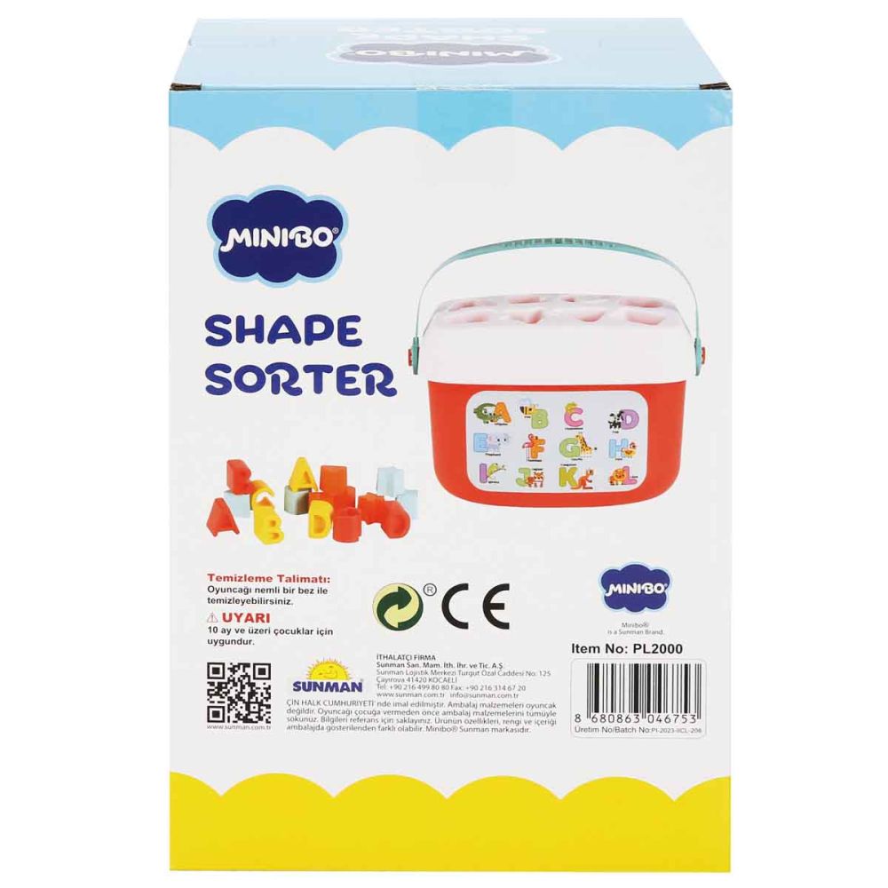 Бебешка играчка, Minibo, Кофичка с букви и формички