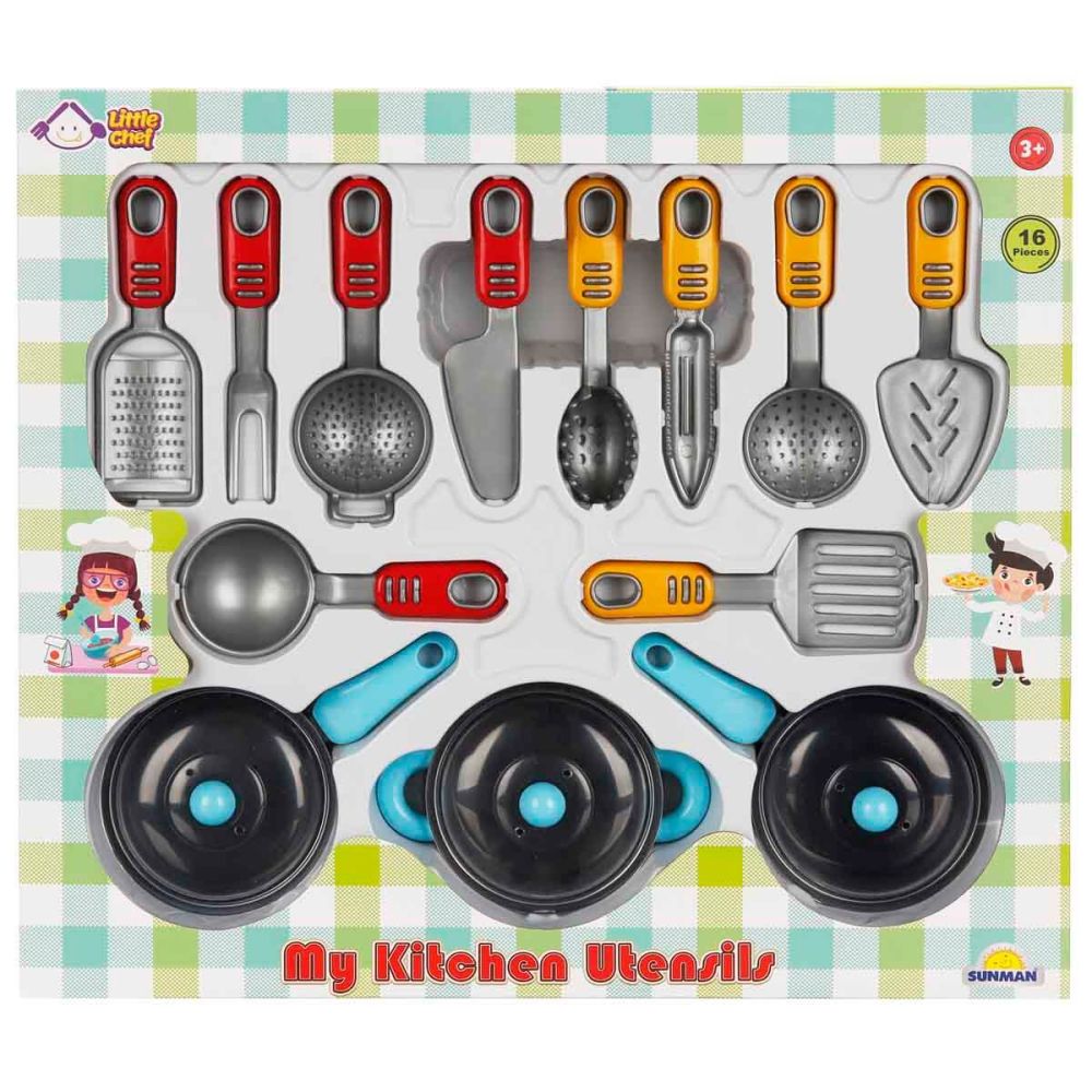 Комплект кухненски прибори, Little Chef, 16 части