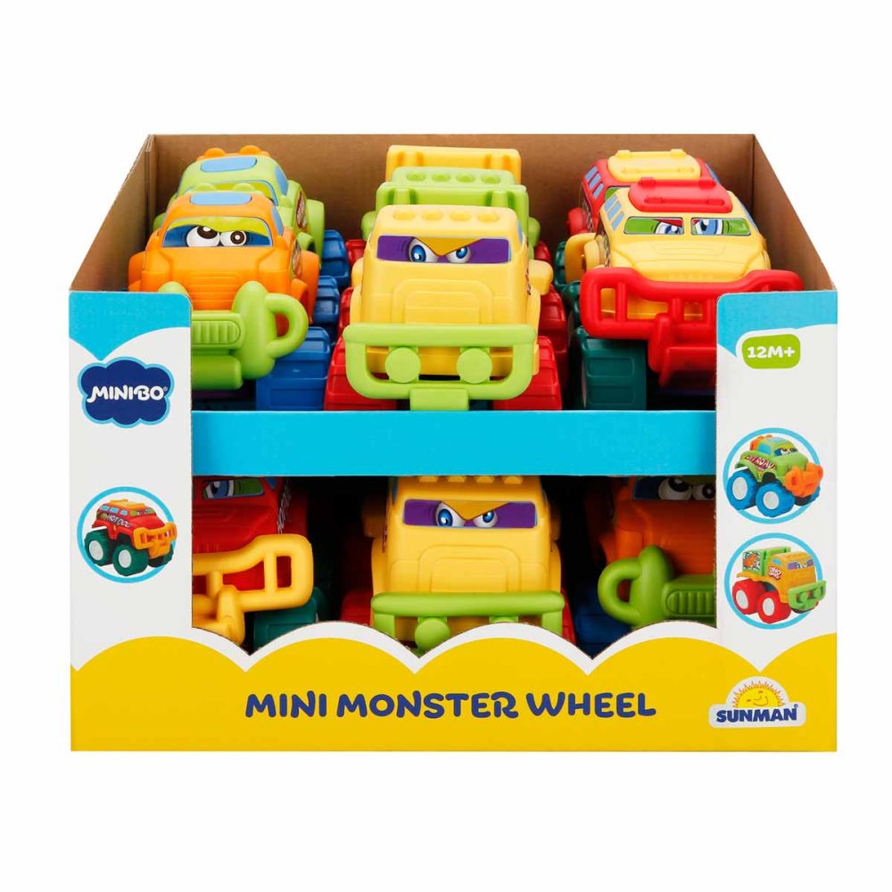 Бебешка играчка, Minibo, Kола с големи колела, Mini Monster
