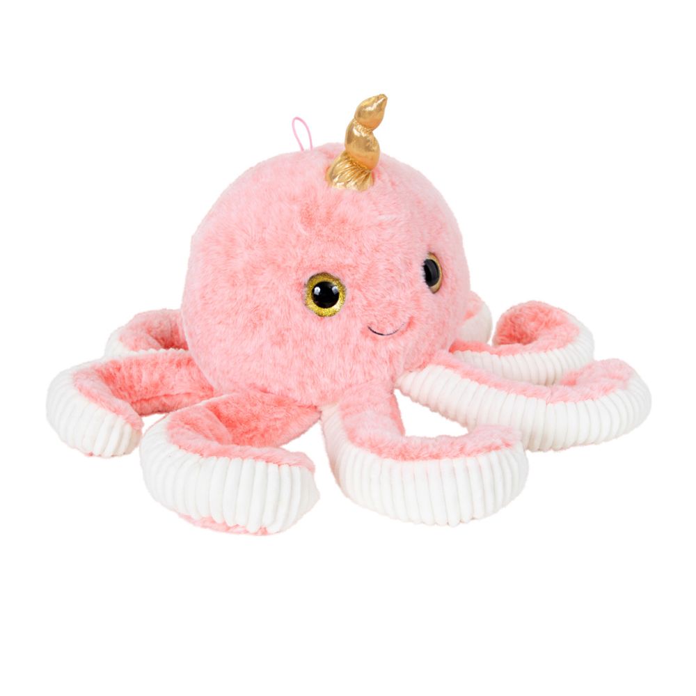 Плюшена играчка, Puffy Friends, Октопод, Розов, 45 см