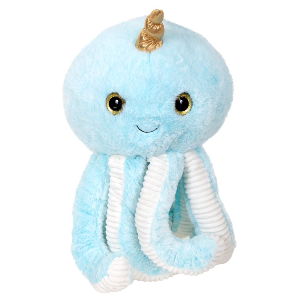 Плюшена играчка, Puffy Friends, Октопод, Син, 45 см
