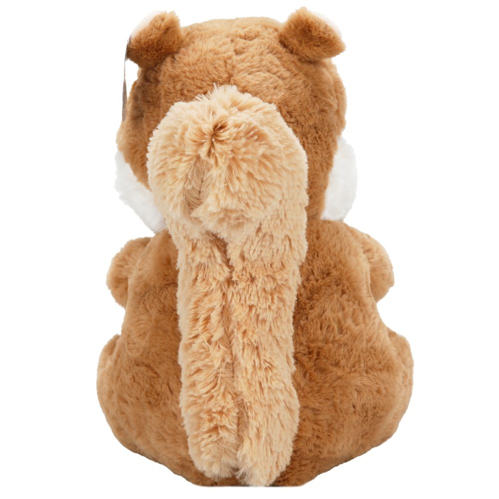 Плюшена играчка, Puffy Friends, Катеричка с жълъд, Светлокафява, 30 см