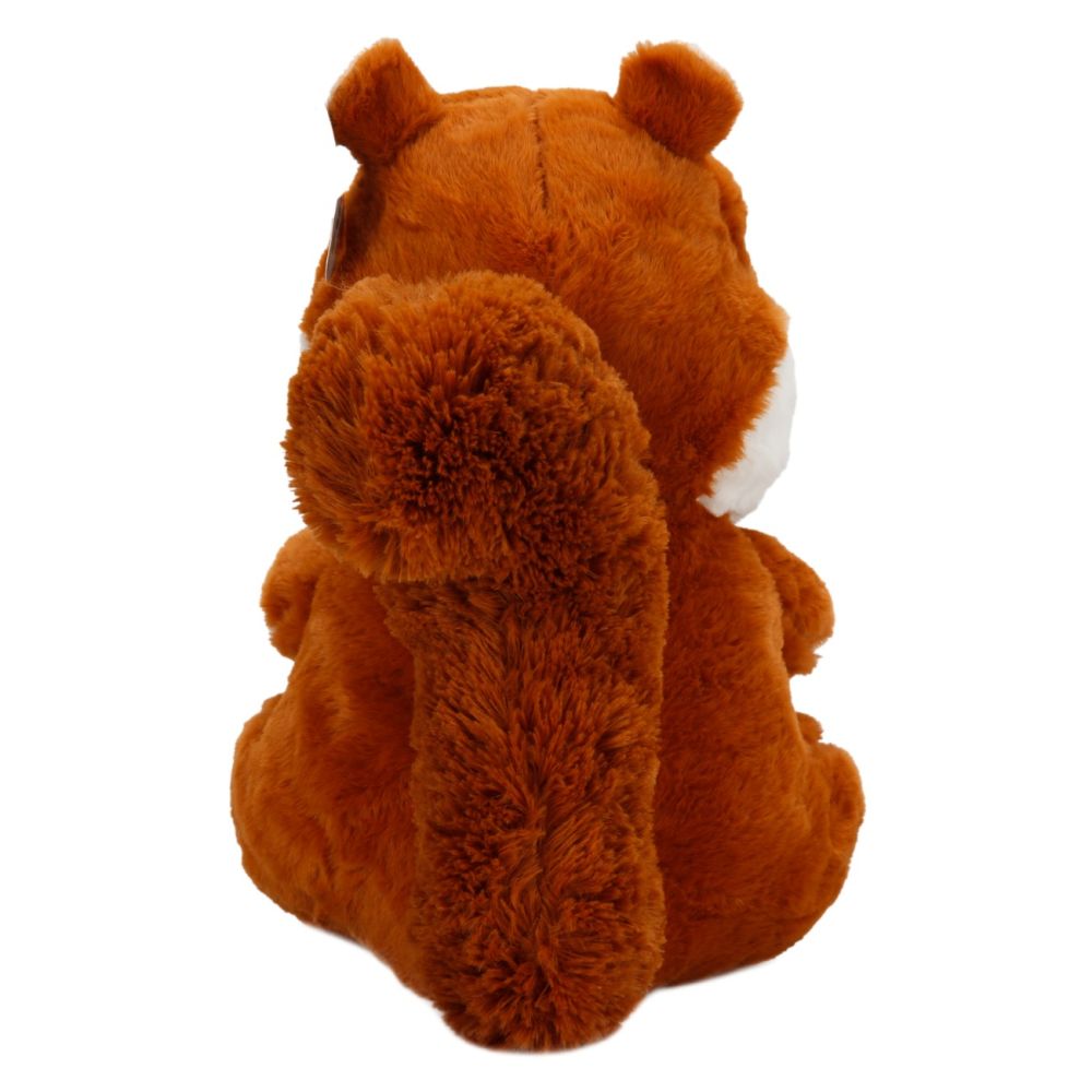 Плюшена играчка, Puffy Friends, Катеричка с жълъд, Тъмнокафява, 30 см