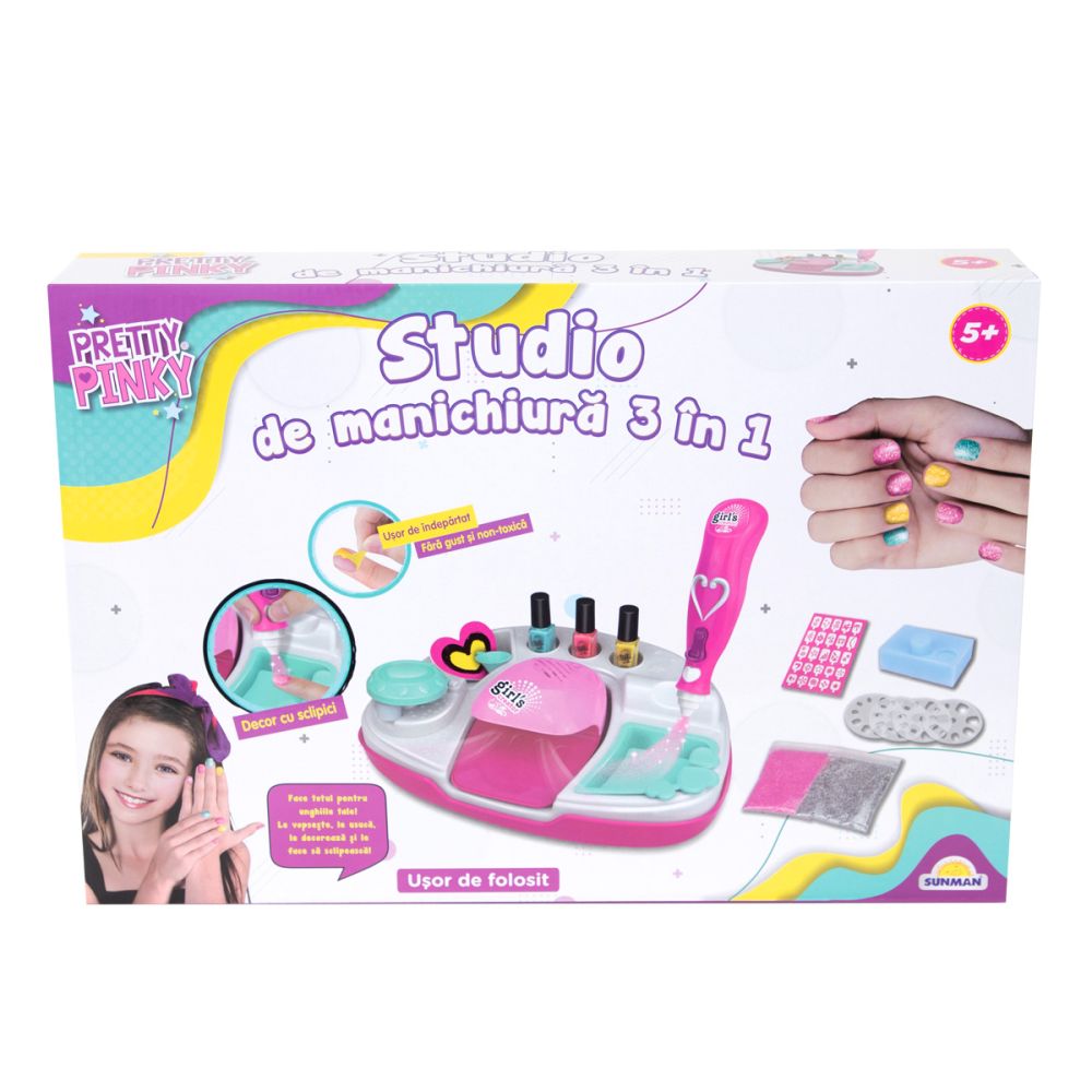 Студио за маникюр 3 в 1, Pretty Pinky, Nail Art Studio
