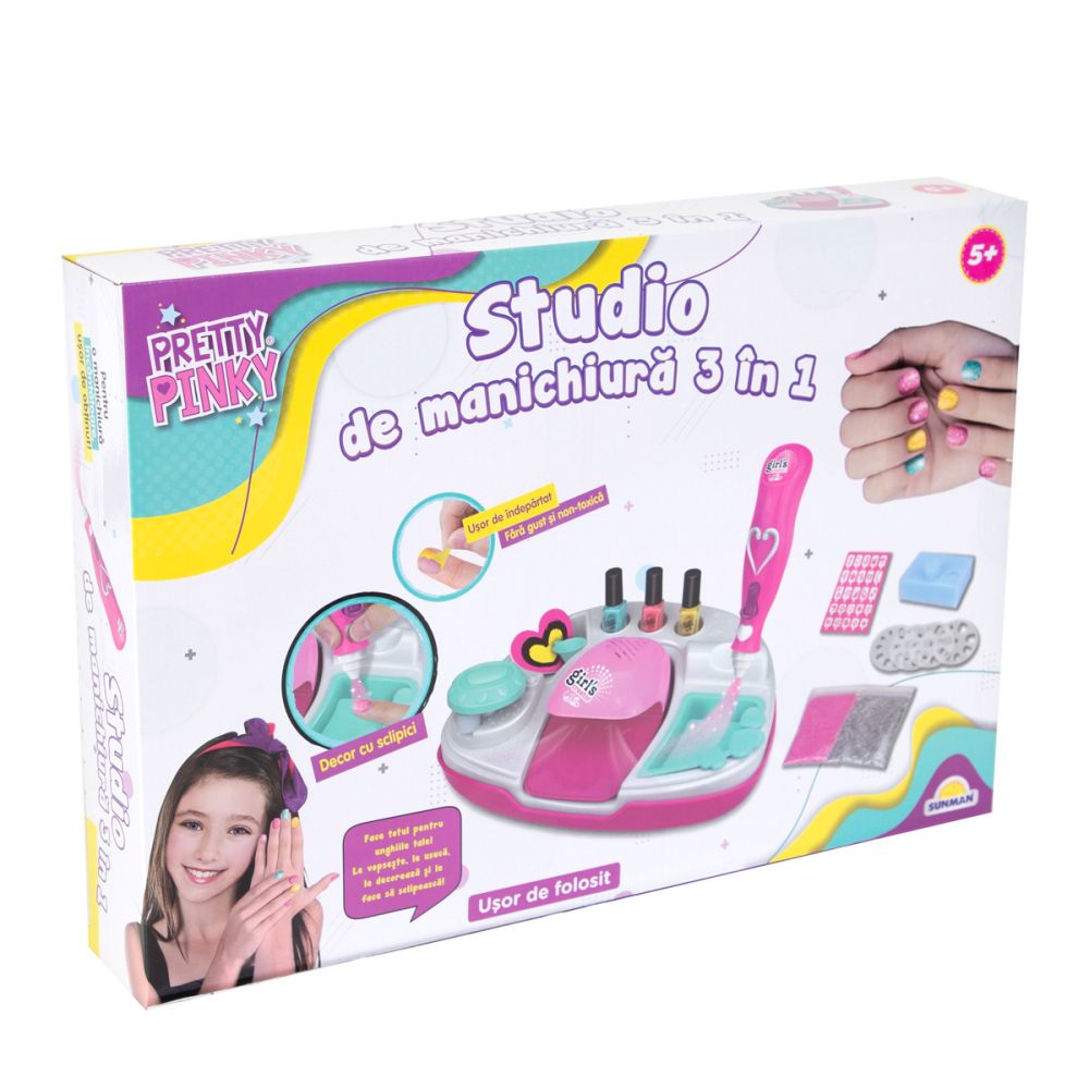 Студио за маникюр 3 в 1, Pretty Pinky, Nail Art Studio