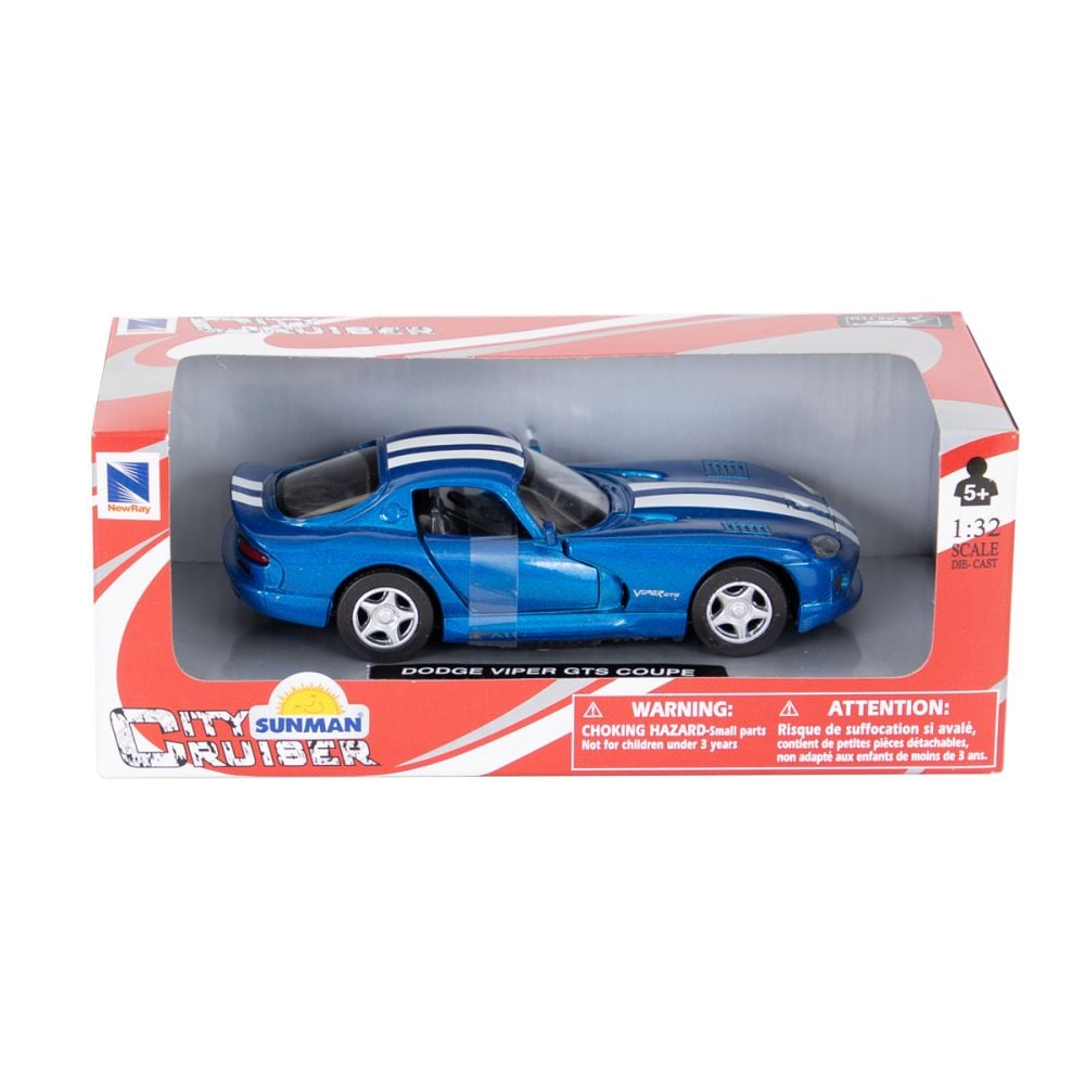 Метален спортен автомобил, New Ray, Dodge Viper GTS Coupe, 1:32