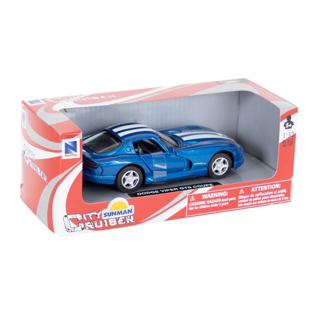Метален спортен автомобил, New Ray, Dodge Viper GTS Coupe, 1:32