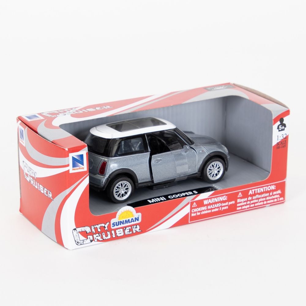 Метален спортен автомобил, New Ray, Mini Cooper S, 1:32