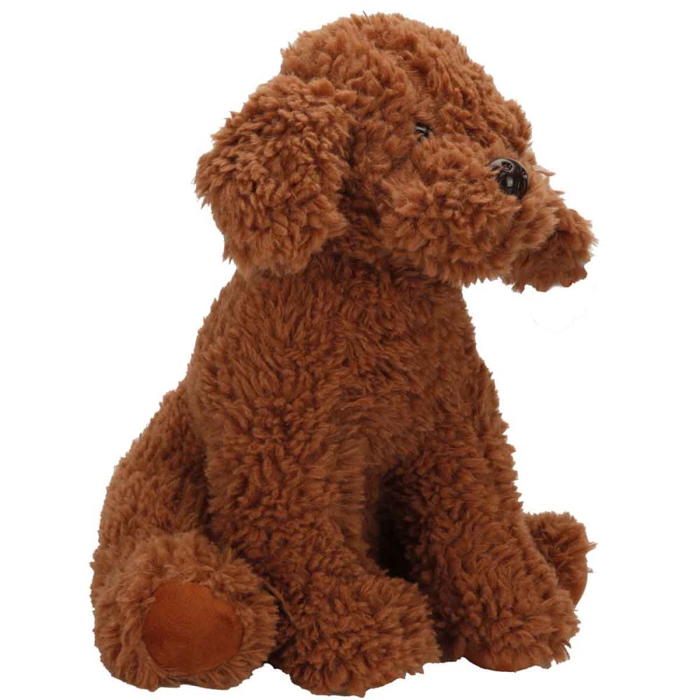 Плюшена играчка, Puffy Friends, Кученце Пудел, Тъмнокафяво, 33 см