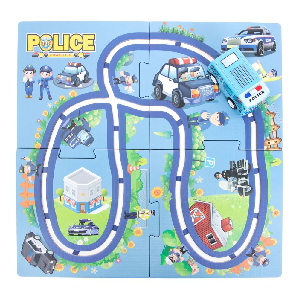 Игра и пъзел 2 в 1, Полицейска кола