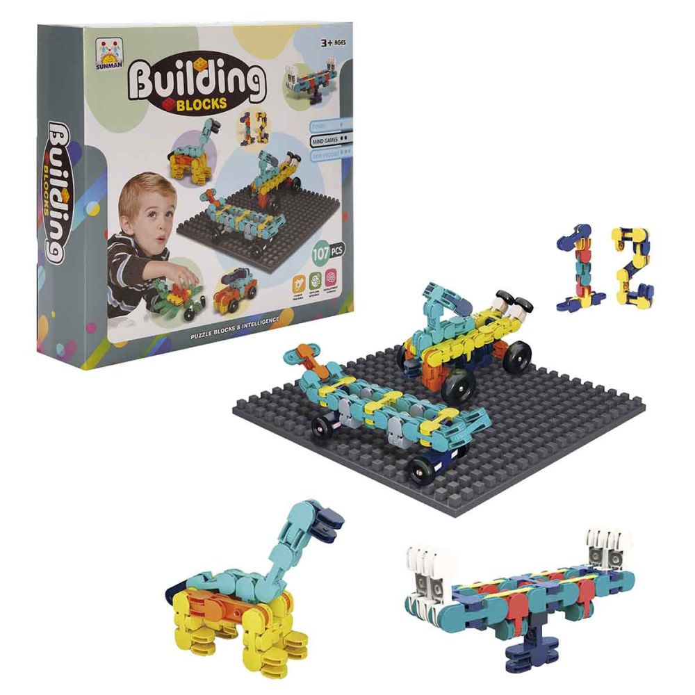 Конструктор, Building Blocks, 107 части