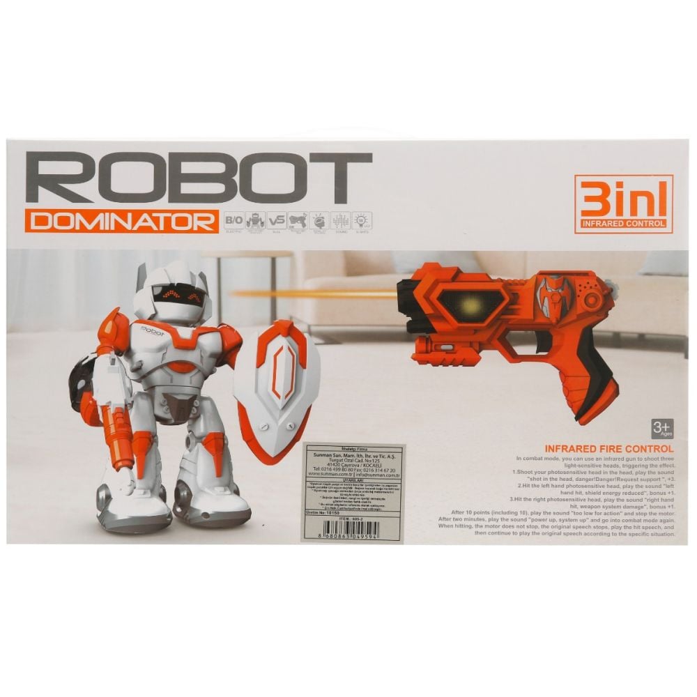 Интерактивен робот 3 в 1 с пистолет, Sunman, Dominator