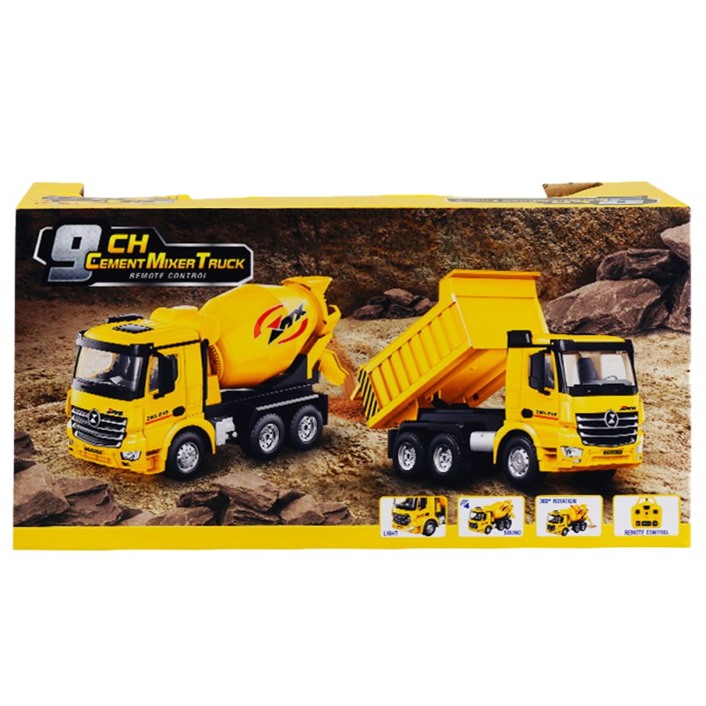 Бетоновоз с дистанционно и светлини, Suncon, Cement Mixer Truck, 1:18