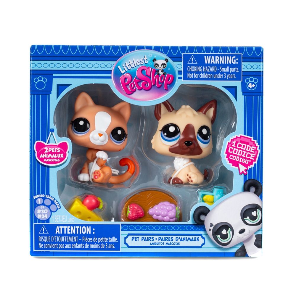 Комплект 2 фигурки животни и аксесоари, Littlest Pet Shop, Серия 1