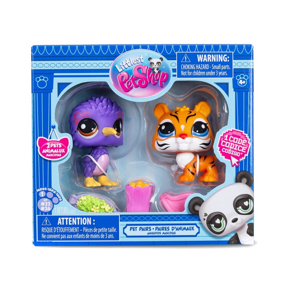 Комплект 2 фигурки животни и аксесоари, Littlest Pet Shop, Серия 1