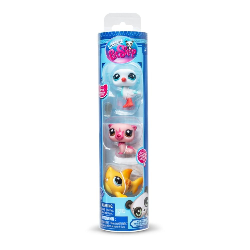 Комплект 3 фигурки животни, Littlest Pet Shop, City Vibes