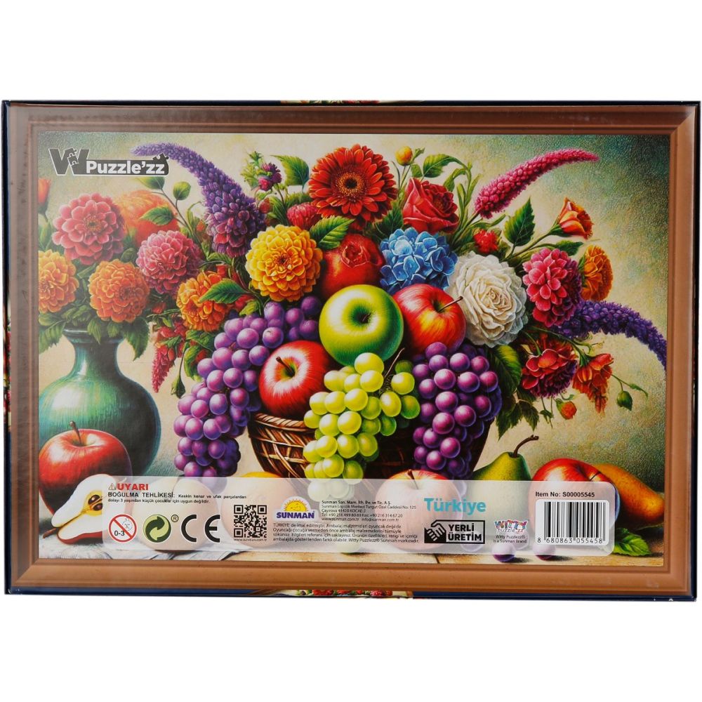 Пъзел Witty Puzzlezz, Декорация с плодове и цветя, 250 части