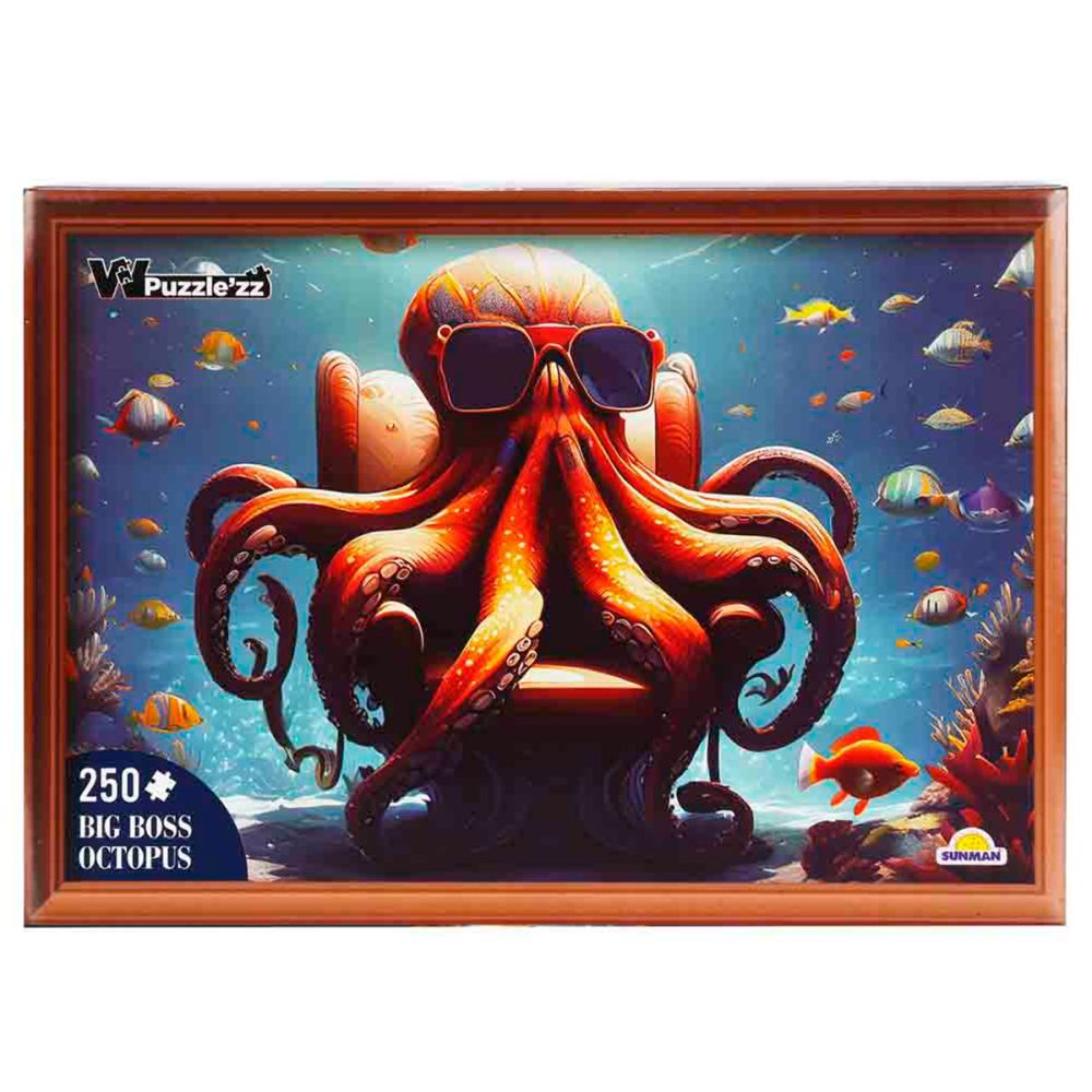 Пъзел Witty Puzzlezz, Октопод с очила, 250 части