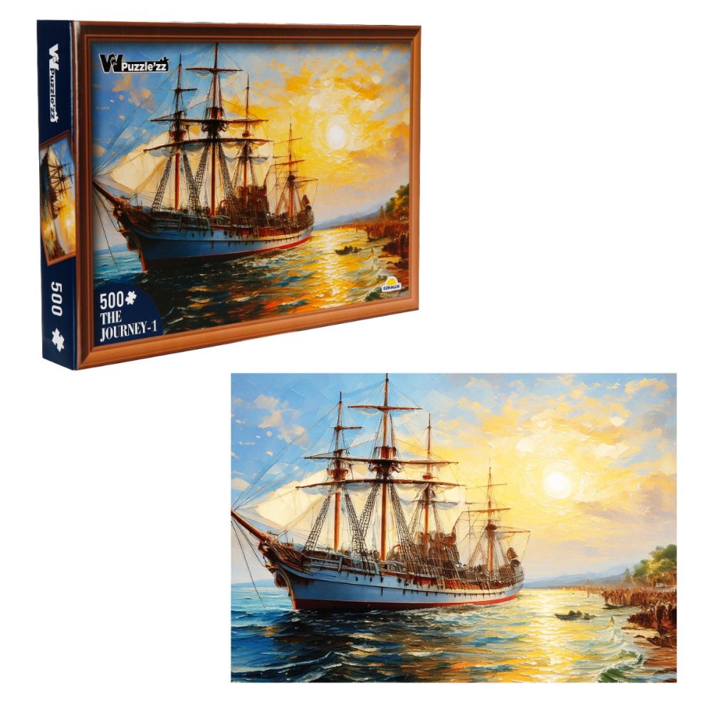 Пъзел Witty Puzzlezz – Кораб с платна, 500 части