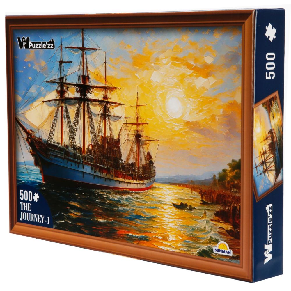 Пъзел Witty Puzzlezz – Кораб с платна, 500 части