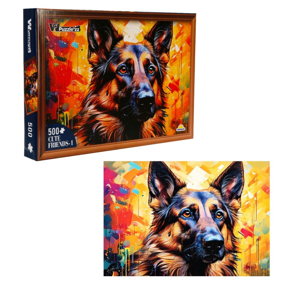 Пъзел Witty Puzzlezz, Немска овчарка, 500 части