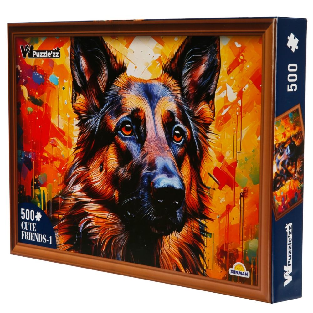 Пъзел Witty Puzzlezz, Немска овчарка, 500 части