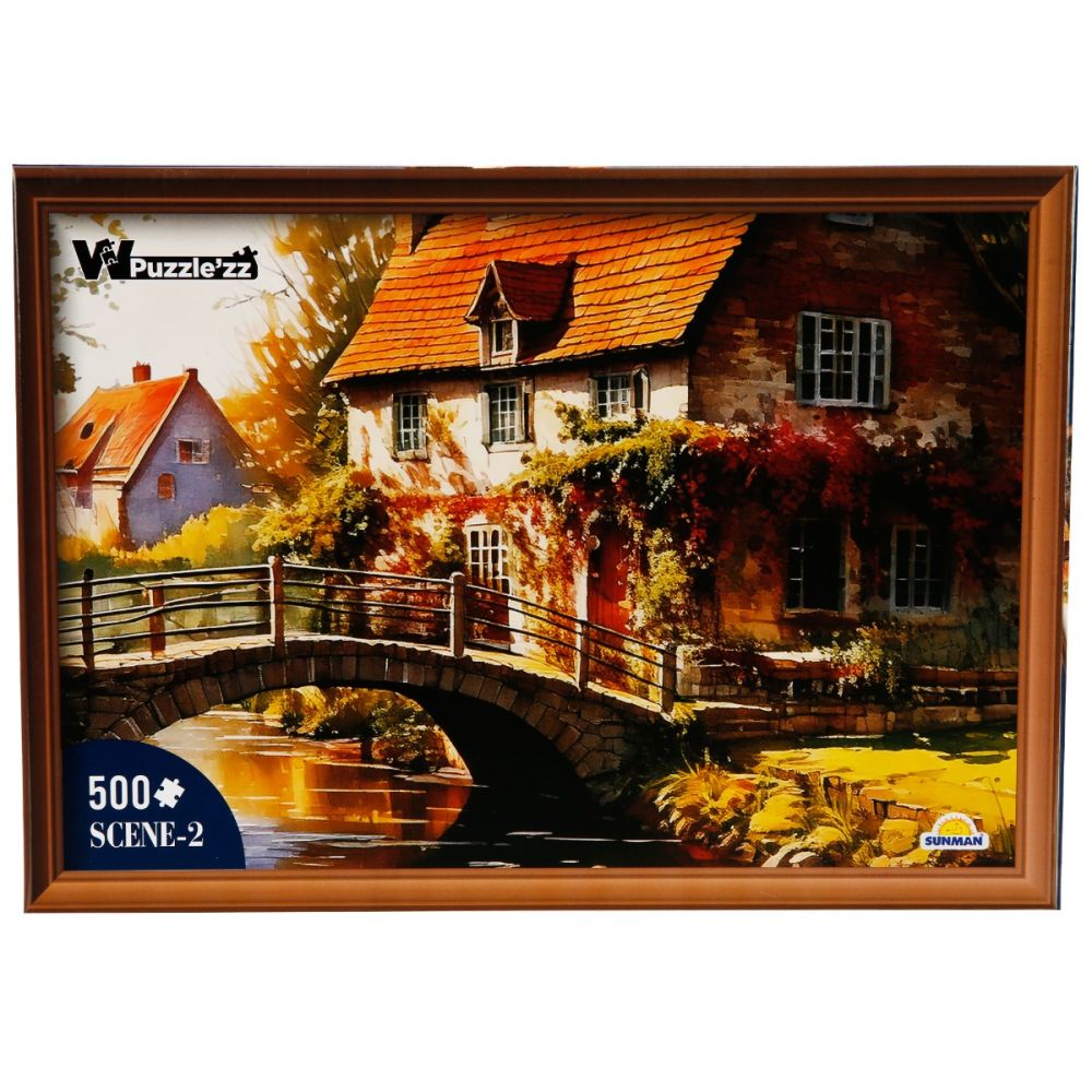 Пъзел Witty Puzzlezz, Мост и къща, 500 части