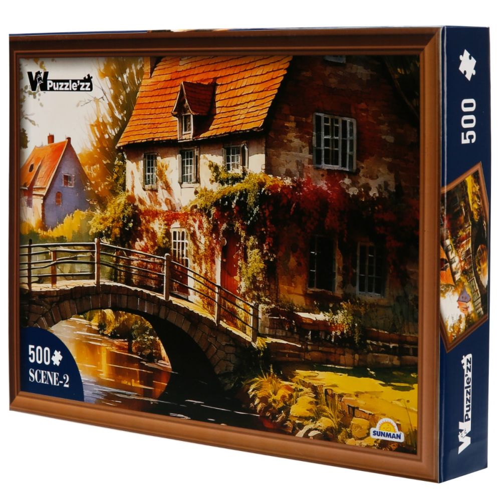 Пъзел Witty Puzzlezz, Мост и къща, 500 части