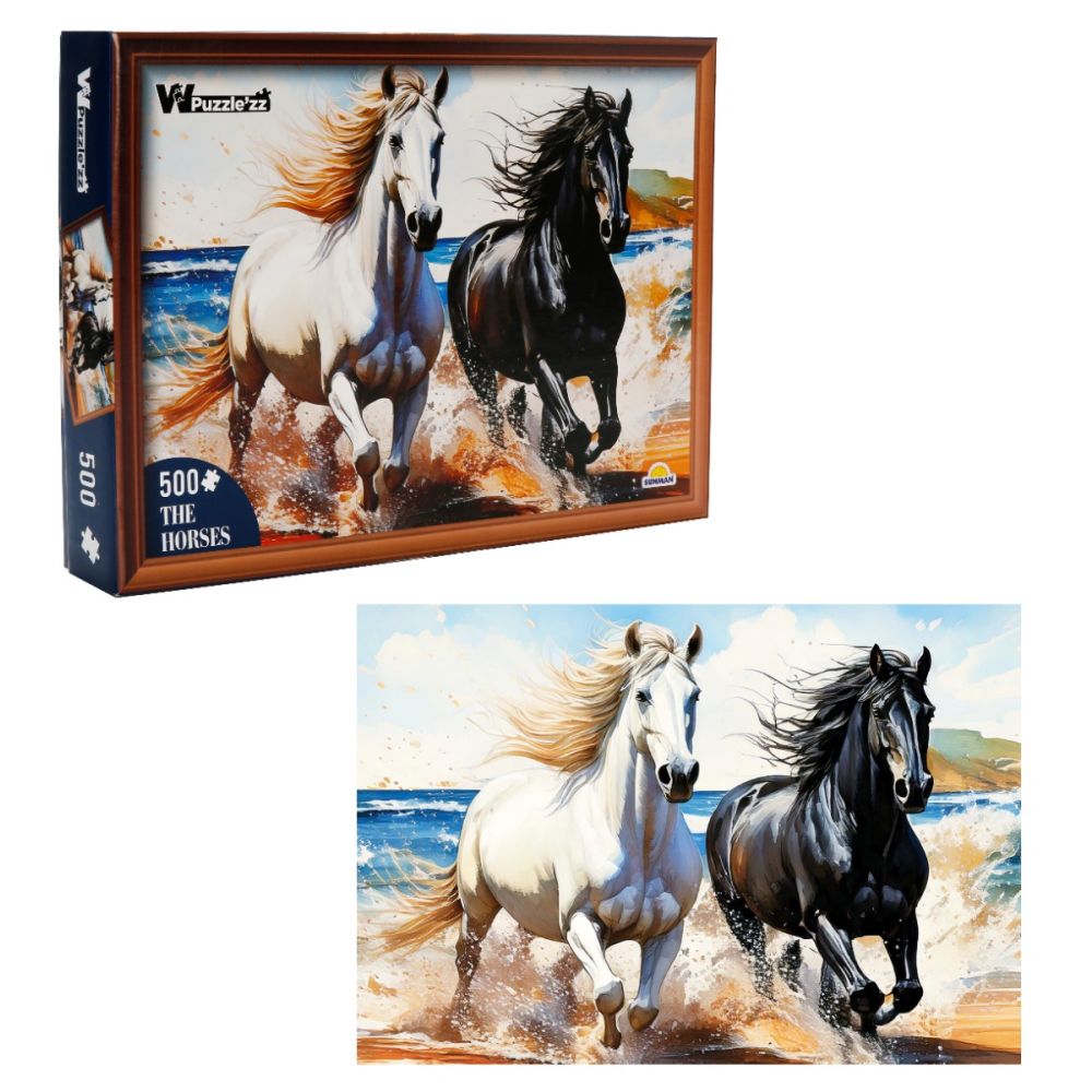 Пъзел Witty Puzzlezz, Коне, 500 части