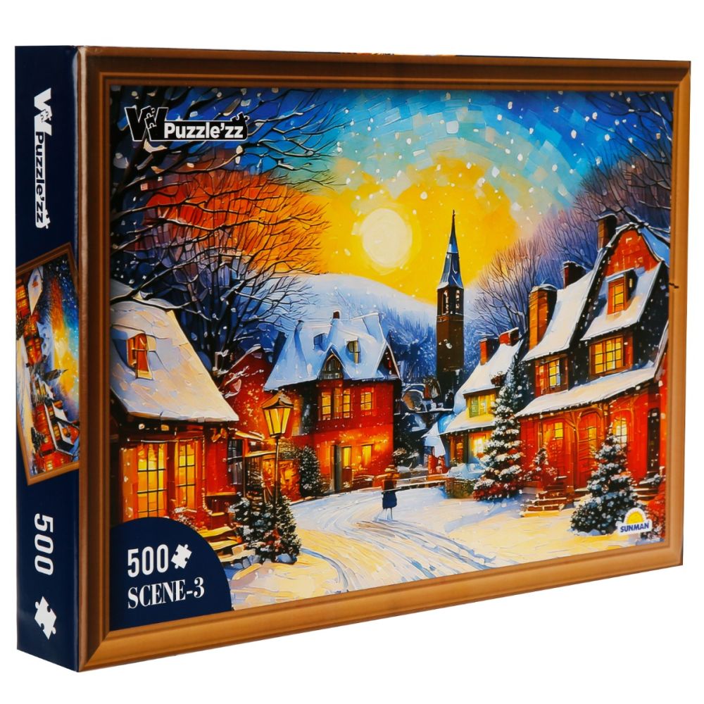 Пъзел Witty Puzzlezz, Зимен пейзаж, 500 части