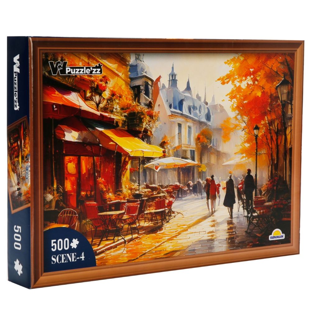 Пъзел Witty Puzzlezz, Улица с кафене, 500 части