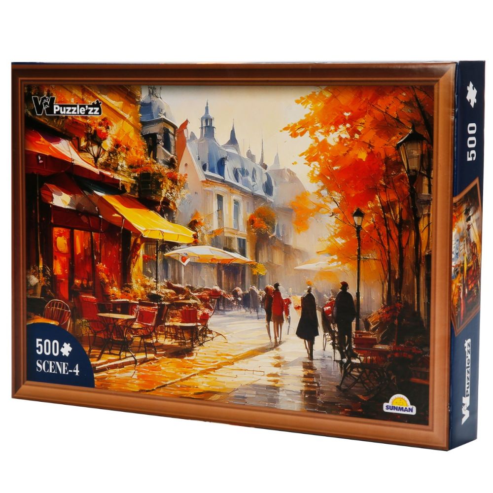 Пъзел Witty Puzzlezz, Улица с кафене, 500 части
