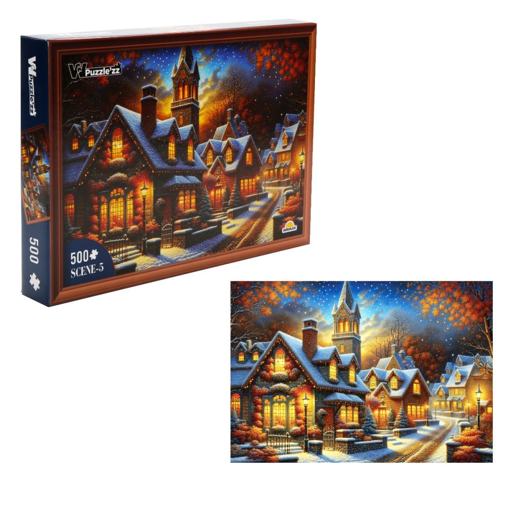 Пъзел Witty Puzzlezz, Зимна сцена, 500 части
