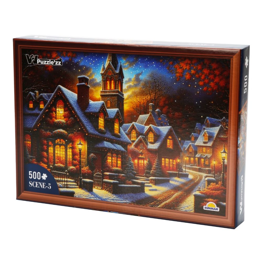 Пъзел Witty Puzzlezz, Зимна сцена, 500 части