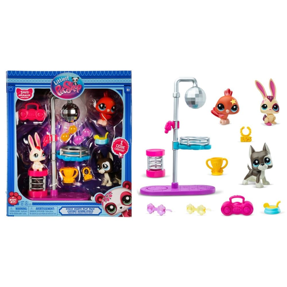 Комплект от 3 фигурки, Littlest Pet Shop, Disco Nights