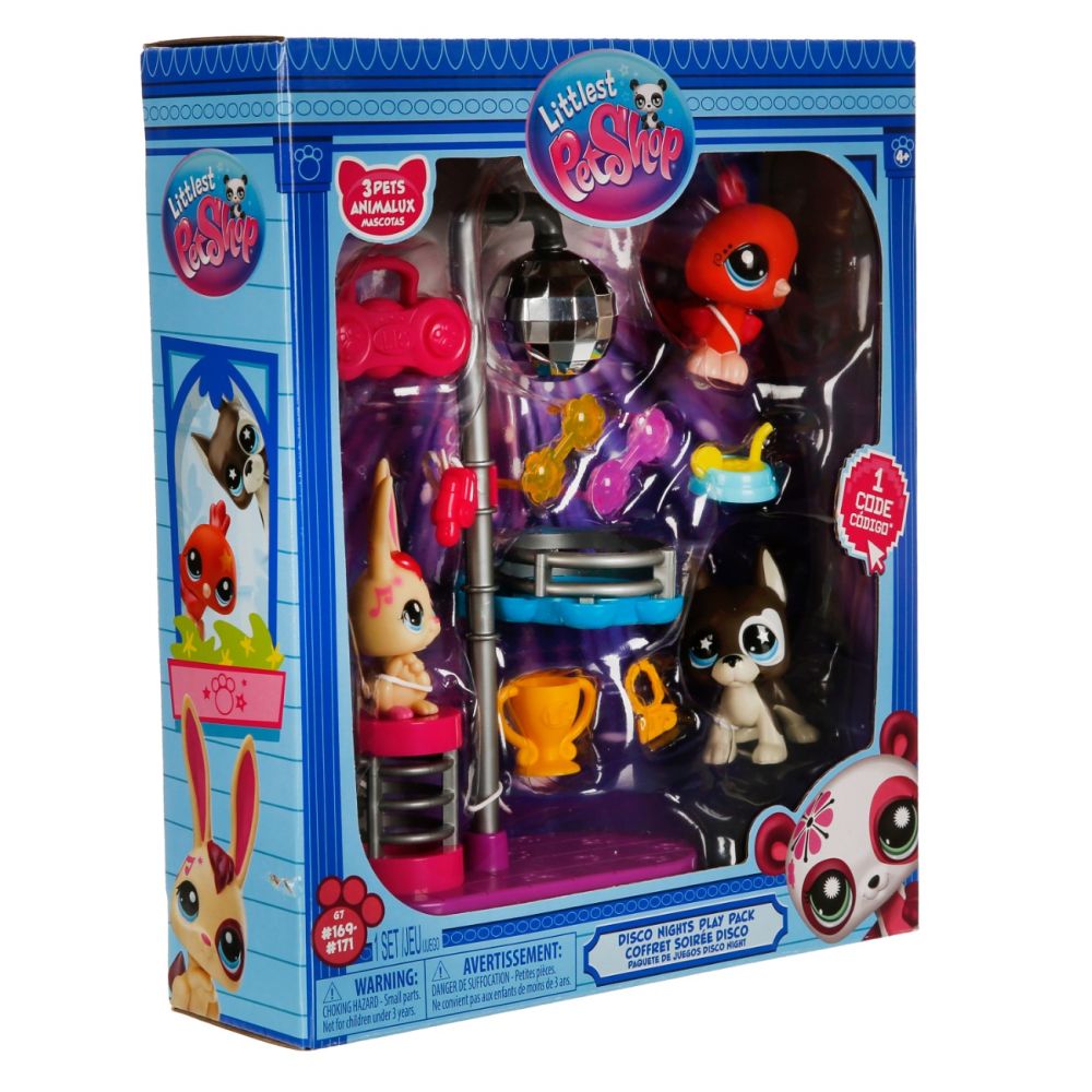 Комплект от 3 фигурки, Littlest Pet Shop, Disco Nights