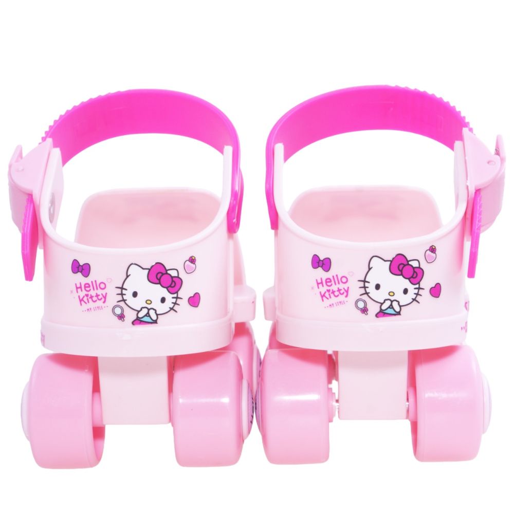 Комплект ролкови кънки със защитни протектори, Rising Sports, Hello Kitty, Размер 25-31, Розови