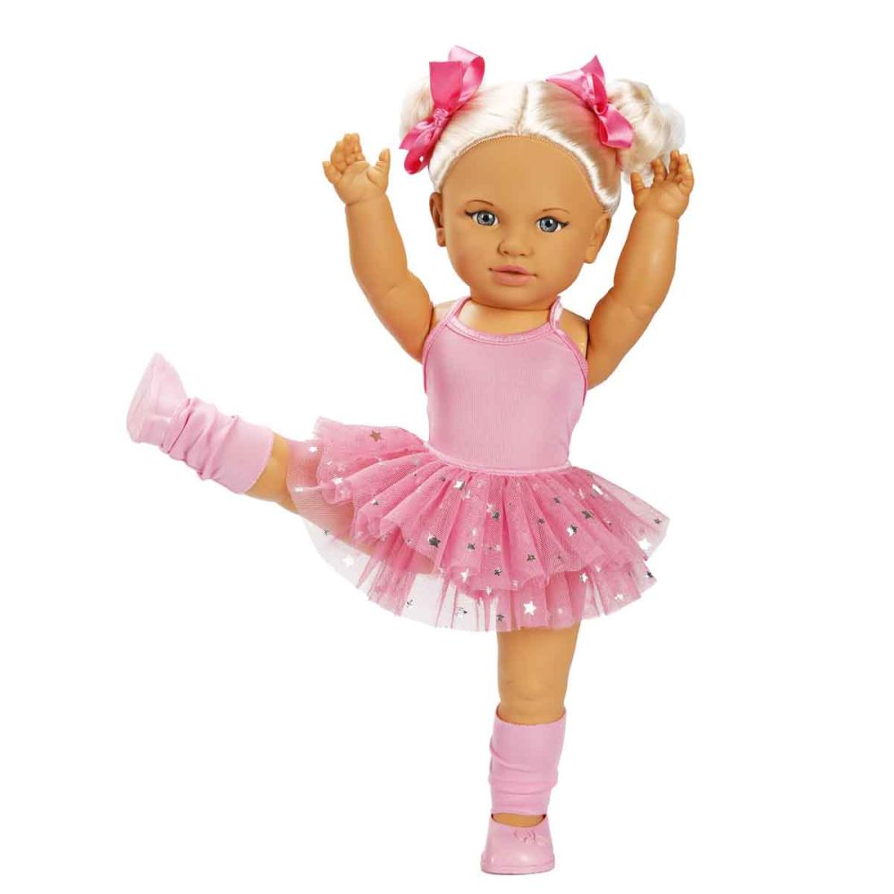 Кукла Dollz And More, Тина Балерина, Тъмнорозова, 45 см