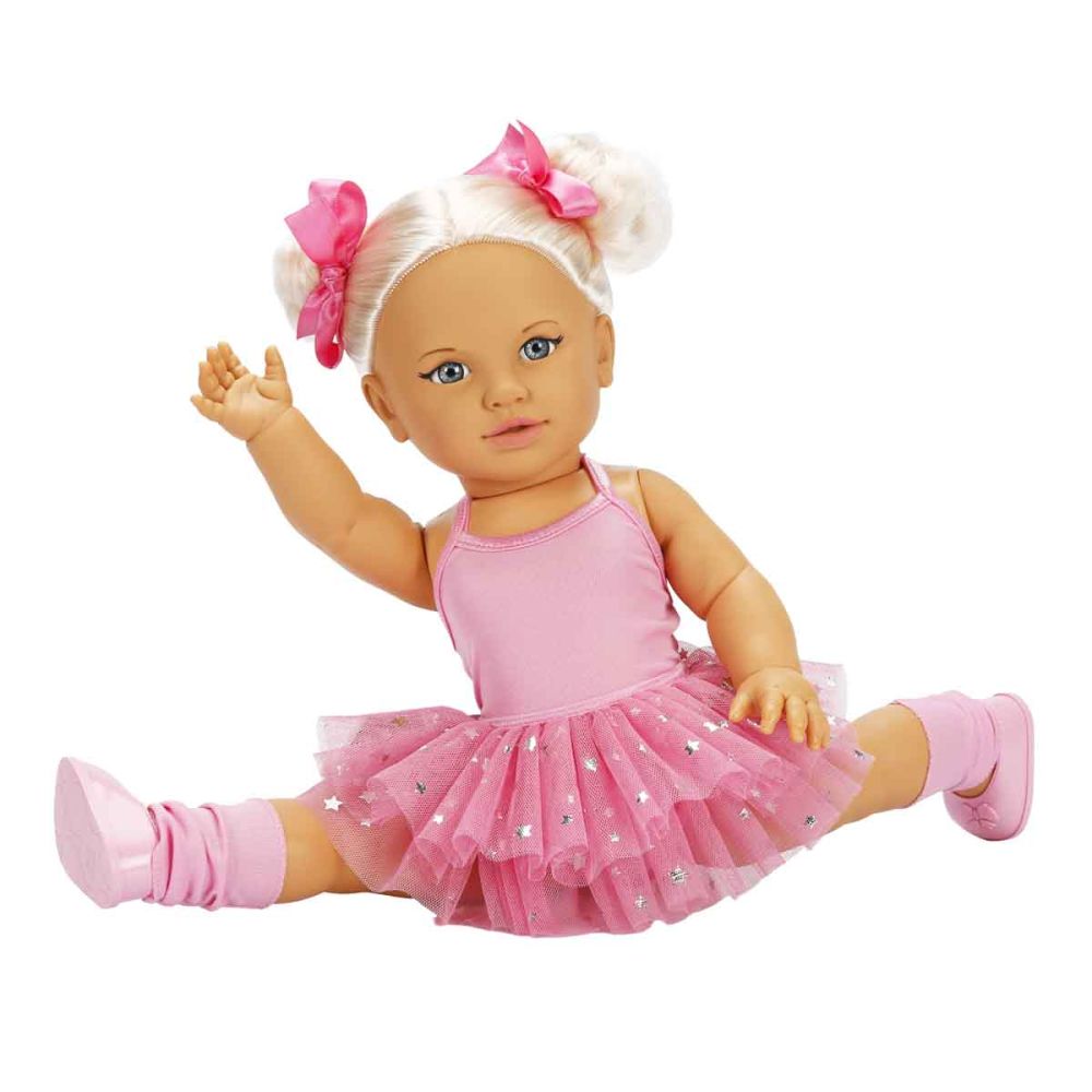 Кукла Dollz And More, Тина Балерина, Тъмнорозова, 45 см