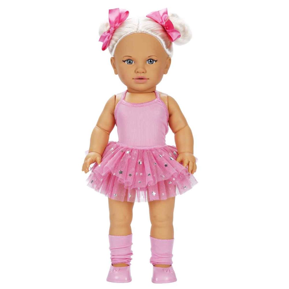 Кукла Dollz And More, Тина Балерина, Тъмнорозова, 45 см