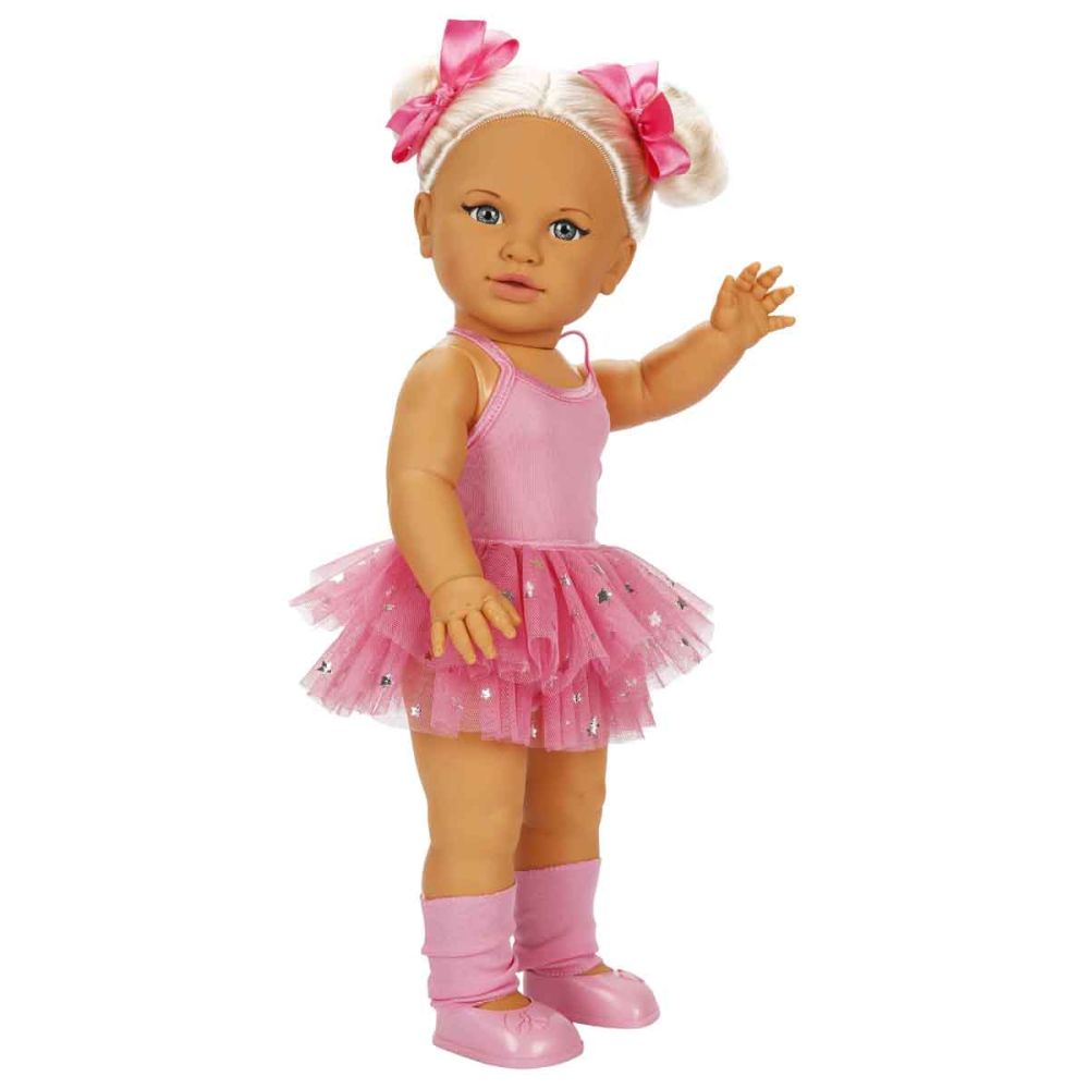 Кукла Dollz And More, Тина Балерина, Тъмнорозова, 45 см
