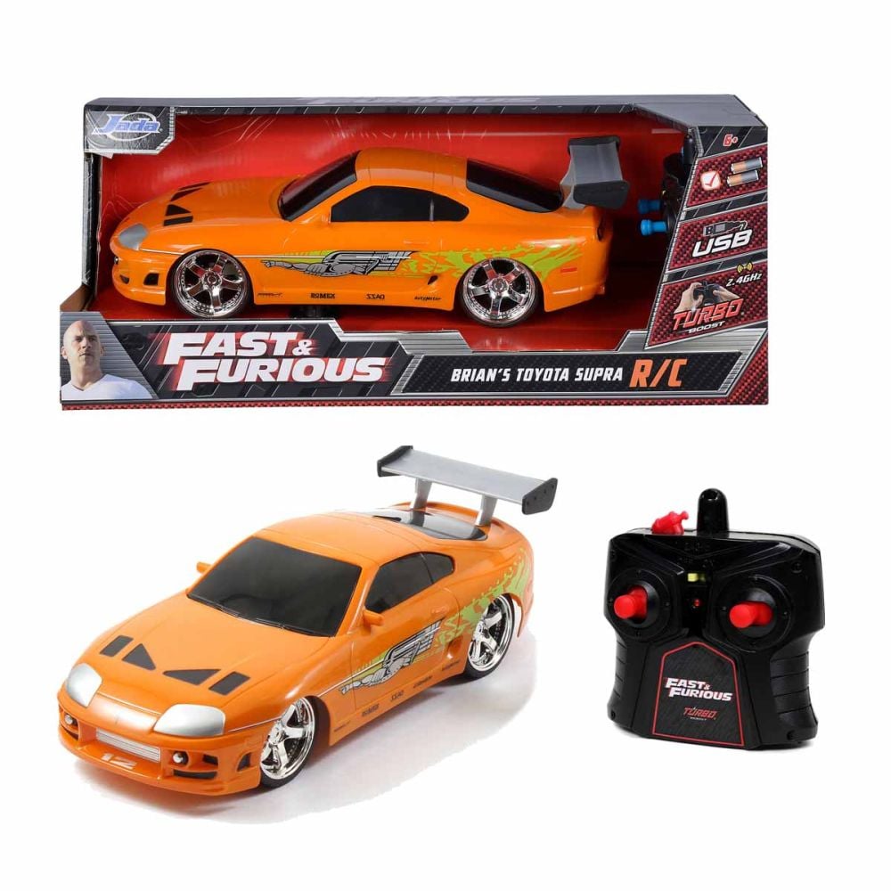 Кола с дистанционно, Jada, Fast And Furious, Brian S Toyota Supra, 1:16