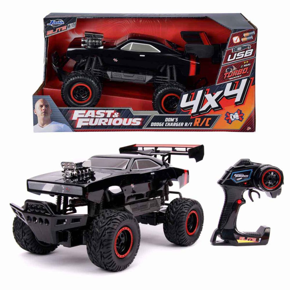Кола с дистанционно, Jada, Fast And Furious, Doms Dodge Charger R/T 4X4, 1:12