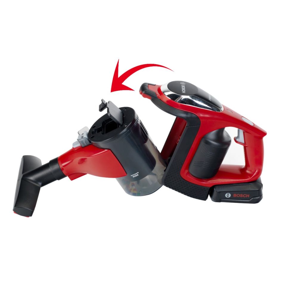 Вертикална играчка прахосмукачка, Bosch, Червена