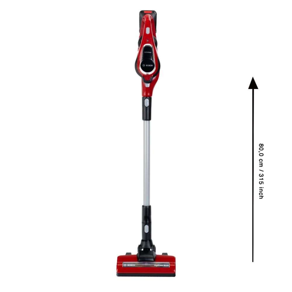 Вертикална играчка прахосмукачка, Bosch, Червена